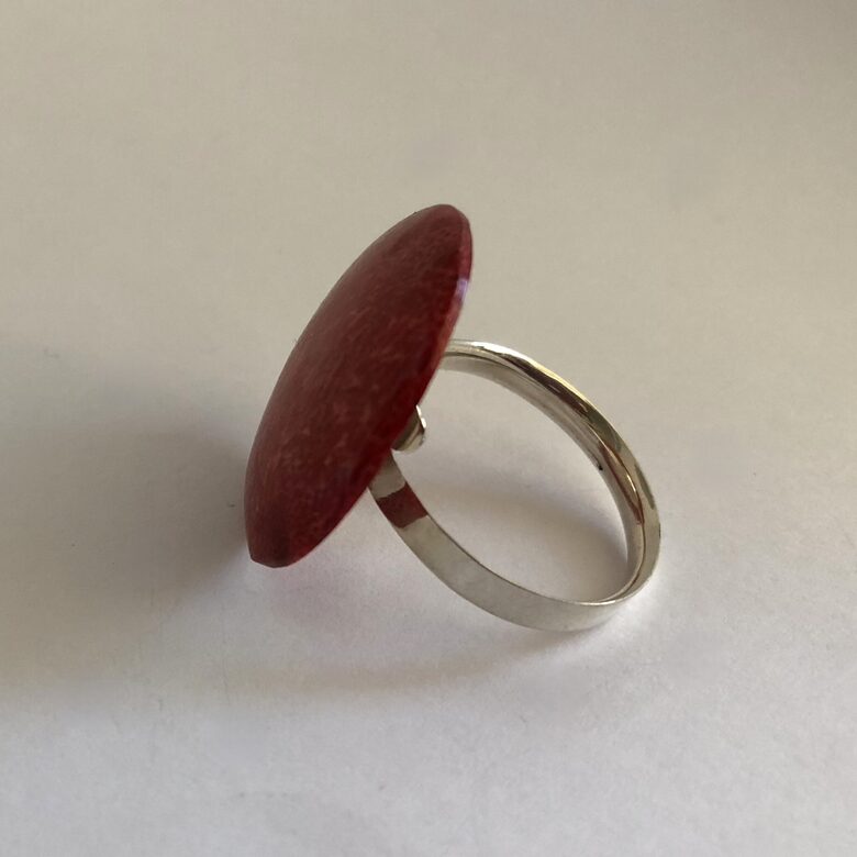 Sudraba gredzens ar sarkanu koralli Coral Rojo